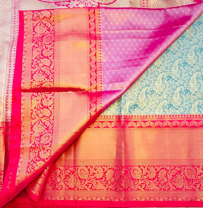 GREEN TISSUE KANJIVARAM SILK SAREE