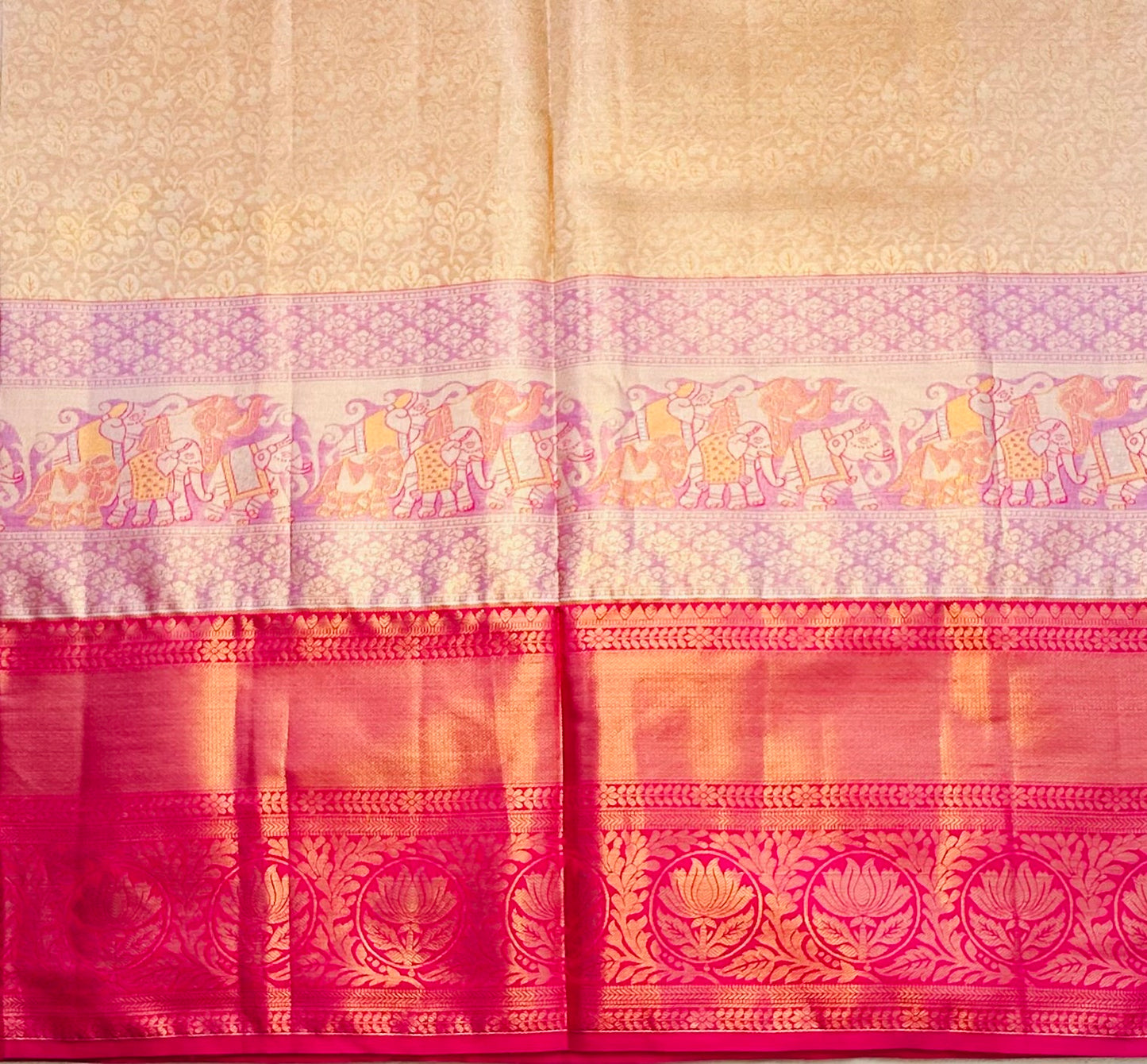 ORANGE TISSUE KANJIVARAM SILK SAREE