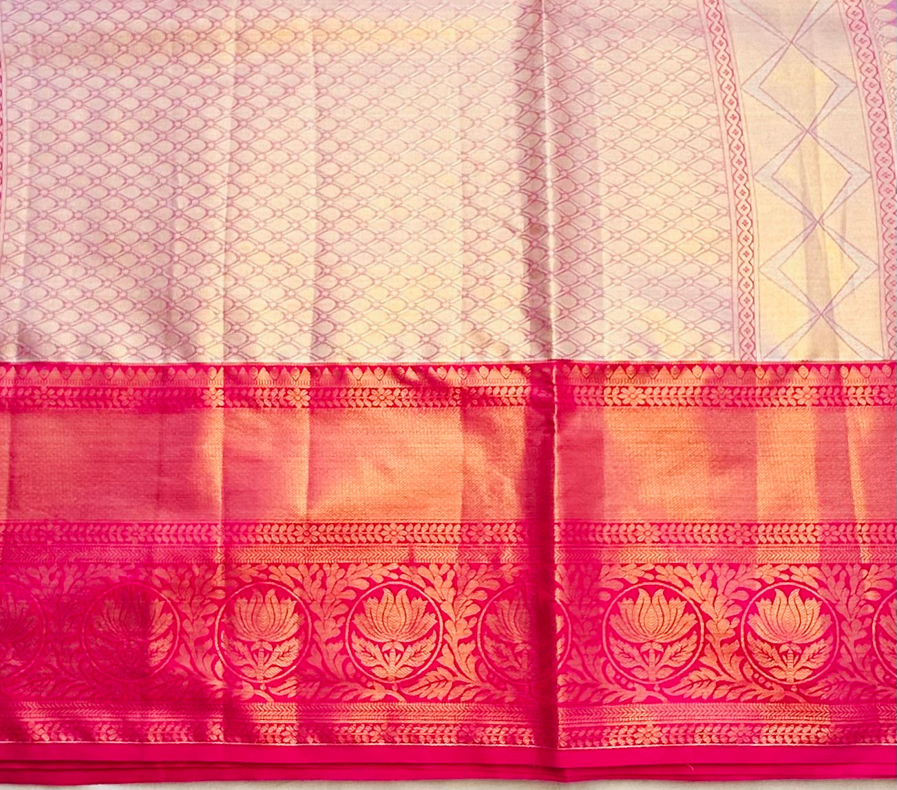 ORANGE TISSUE KANJIVARAM SILK SAREE