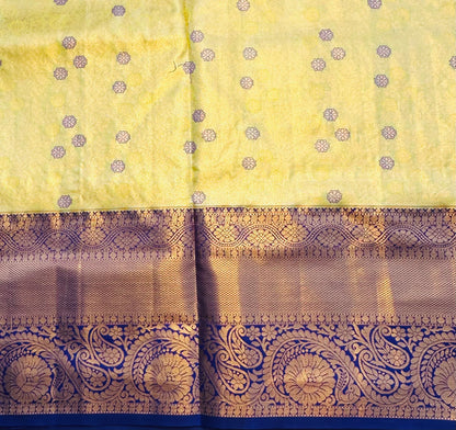 YELLOW TISSUE KANJIVARAM SILK SAREE