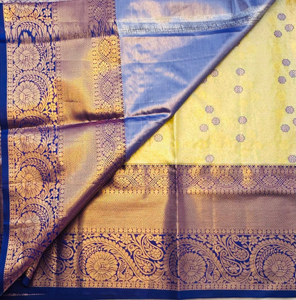 YELLOW TISSUE KANJIVARAM SILK SAREE