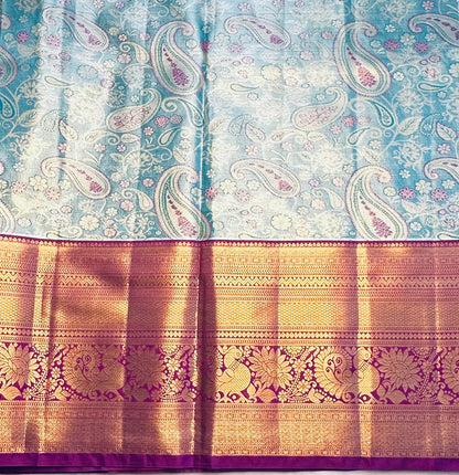 RAMA  GREEN TISSUE KANJIVARAM SILK SAREE