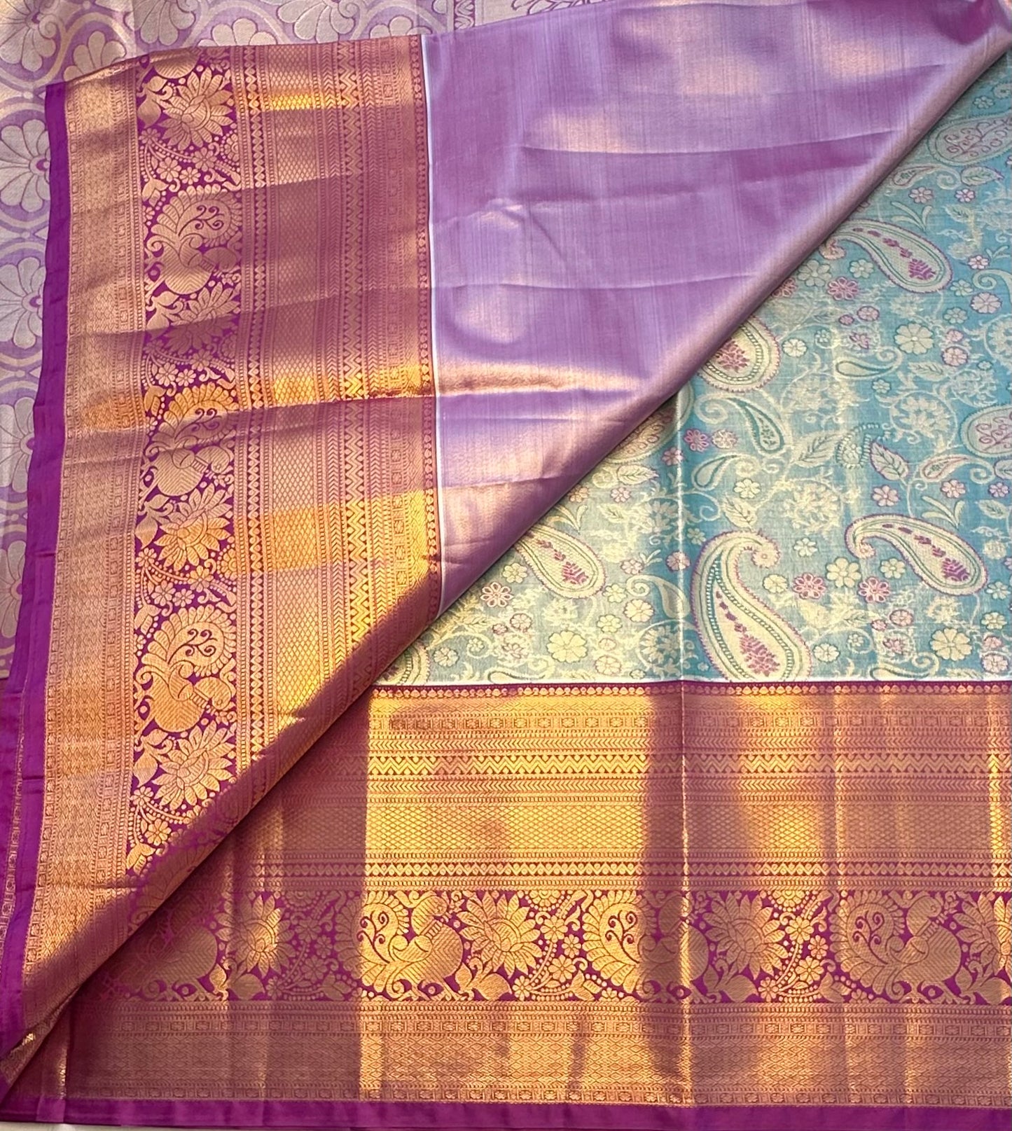 RAMA  GREEN TISSUE KANJIVARAM SILK SAREE