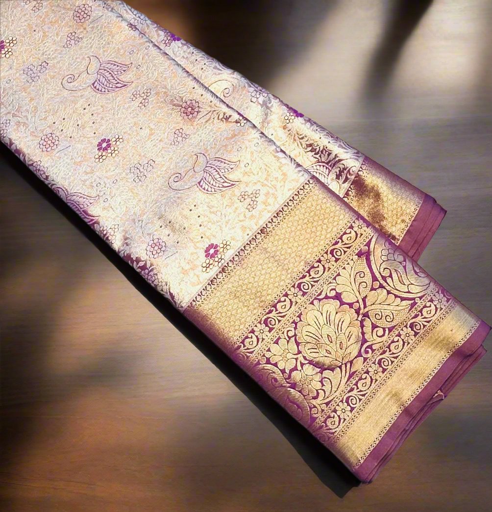 PINK TISSUE KANJIVARAM SILK SAREE