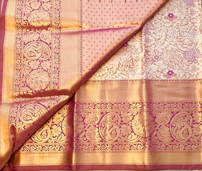 PINK TISSUE KANJIVARAM SILK SAREE