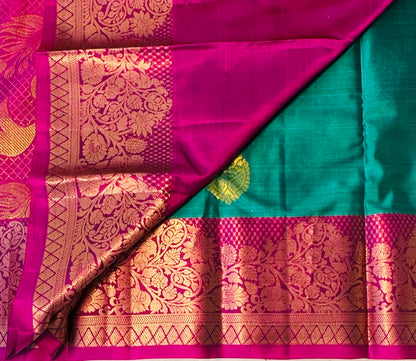 RAMA GREEN KANJIIVARAM LIIIGHT WEIGHT