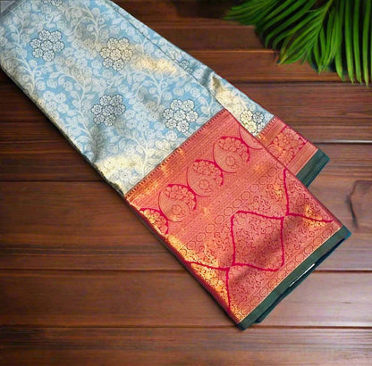 GREEN TISSUE KANJIVARAM SILK SAREE