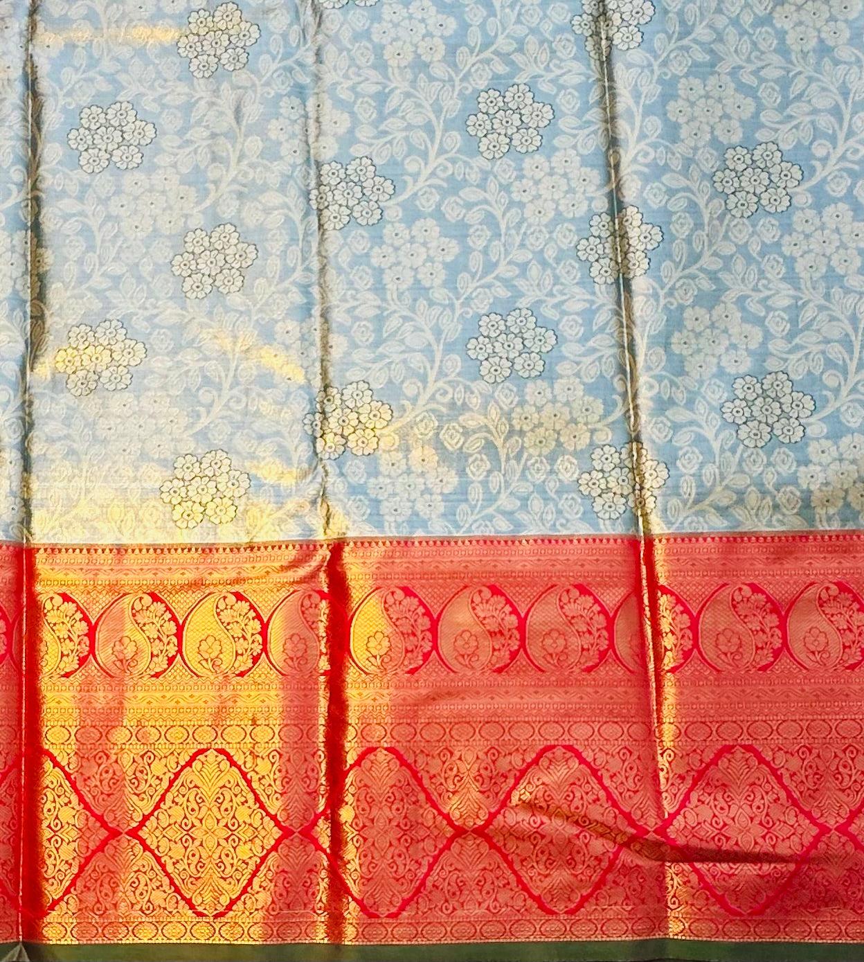 GREEN TISSUE KANJIVARAM SILK SAREE