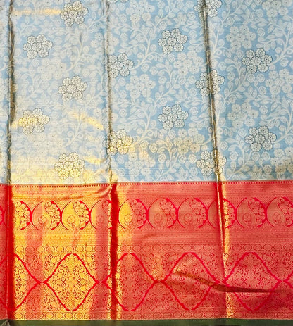 GREEN TISSUE KANJIVARAM SILK SAREE