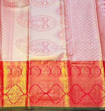 GREEN TISSUE KANJIVARAM SILK SAREE