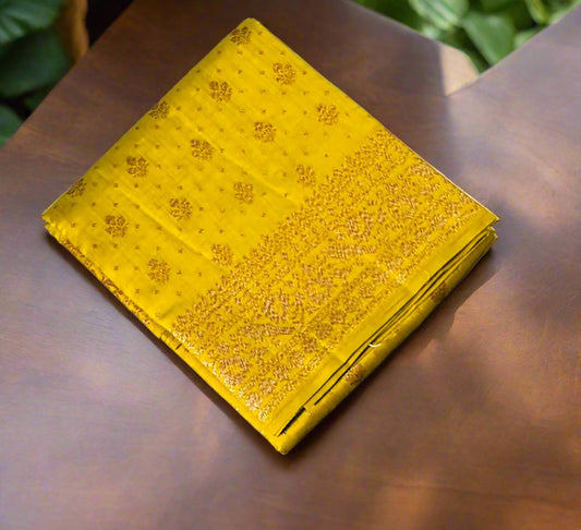 MEHENDI PURE CHINIYA SILK SAREE