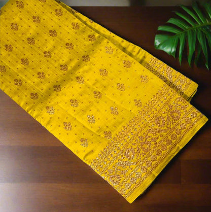 MEHENDI PURE CHINIYA SILK SAREE
