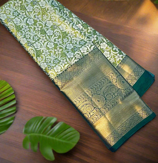 GREEN TISSUE KANJIVARAM SILK SAREE