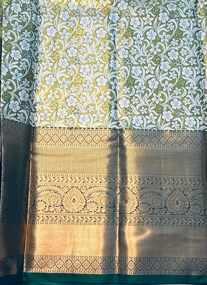 GREEN TISSUE KANJIVARAM SILK SAREE