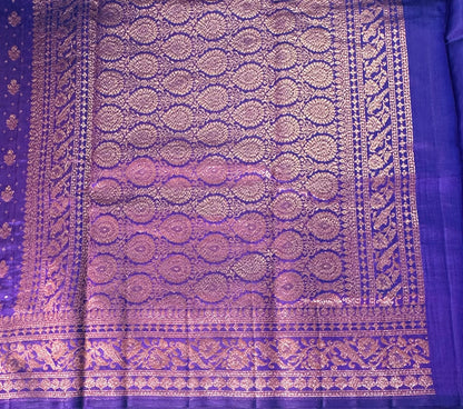 PURPLE PURE CHINIYA SILK SAREE
