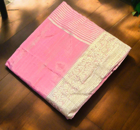 BABY PINK  DESIGNER WORK SAREE