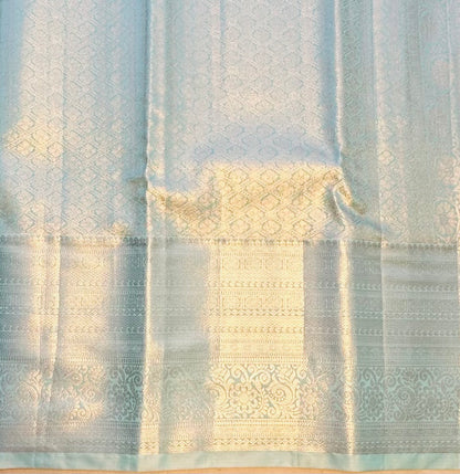SKYBLUE TISSUE KANJIVARAM SILK SAREE