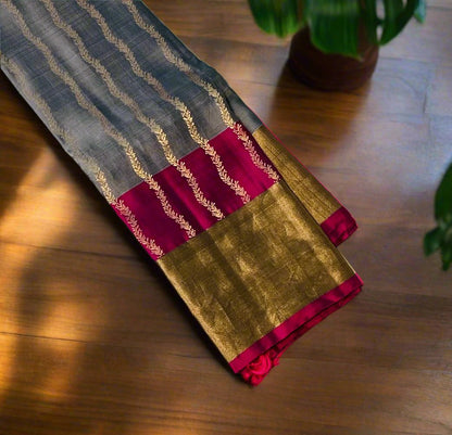 GREY KANJIVARAM LIGHT WEIGHT