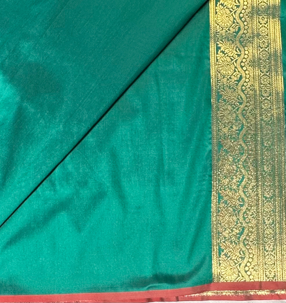 GREEN PURE BANARAS PATOLA DESIGNER SAREE