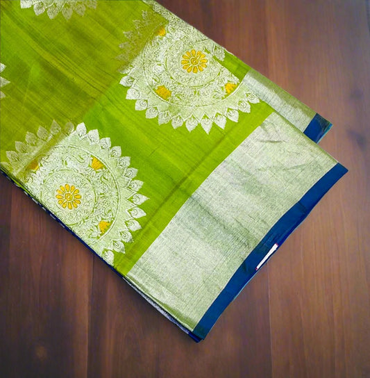 MEHENDI GREEN PURE VENKATAGIRI SILK SAREE