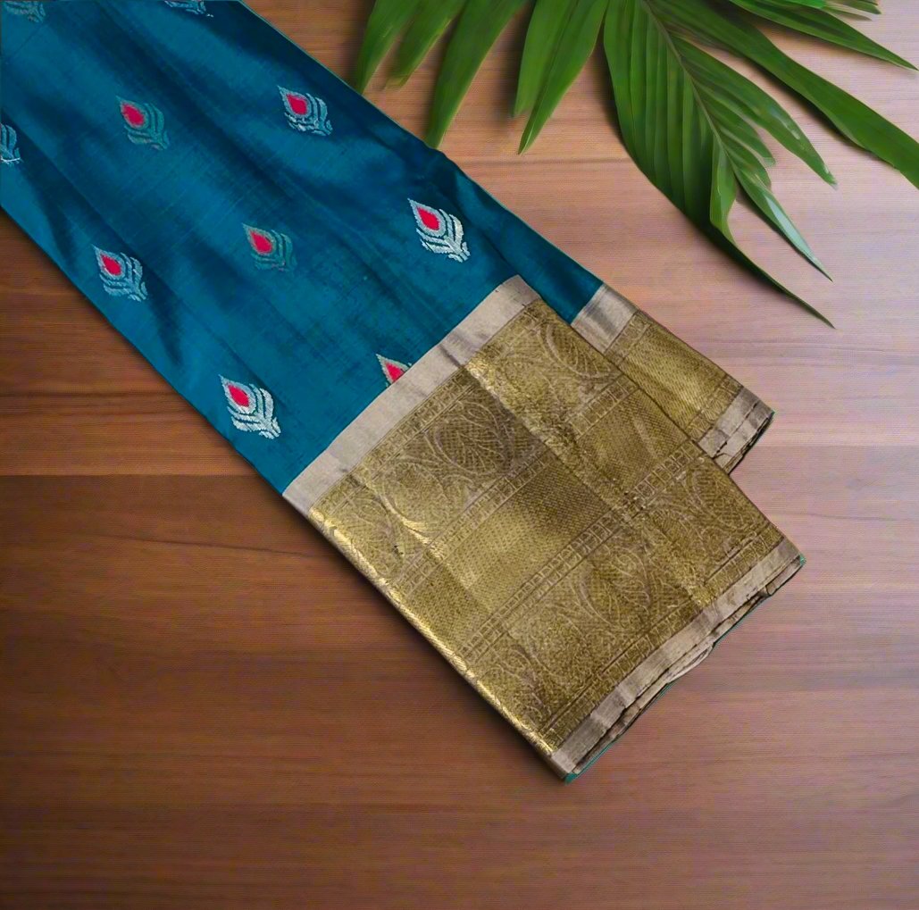 METALLIC BLUE KANJIVARAM LIGHT WEIGHT