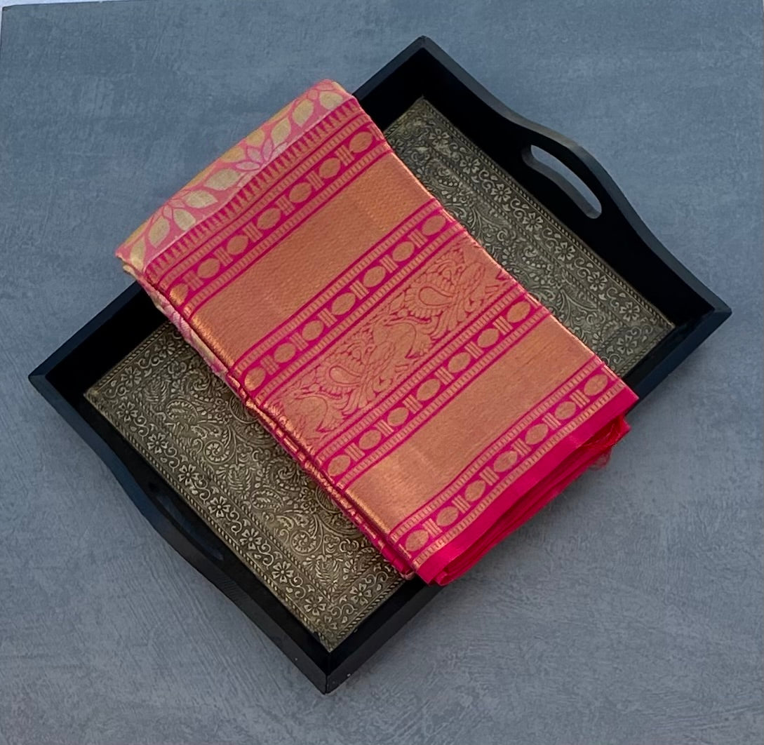 ROSE GOLD KANJIVARAM PURE SILK PREMIUM