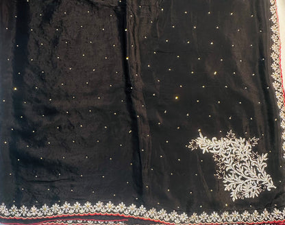 BLACK DESIGNER WORK  SAREE