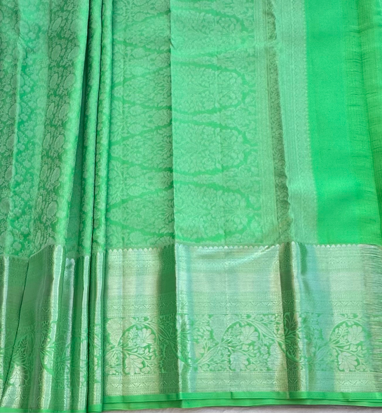 PASTEL GREEN KANJIVARAM PURE SILK PREMIUM