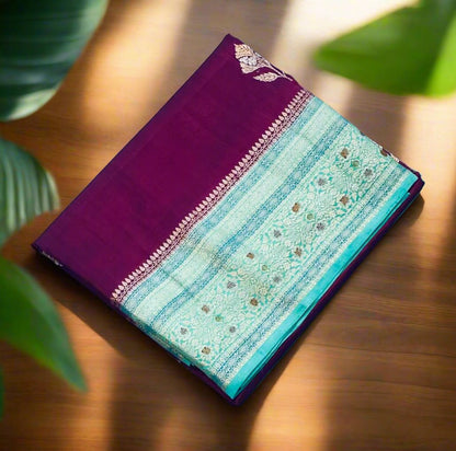 PURPLE ND SEA GREEN PURE RAW MANGO