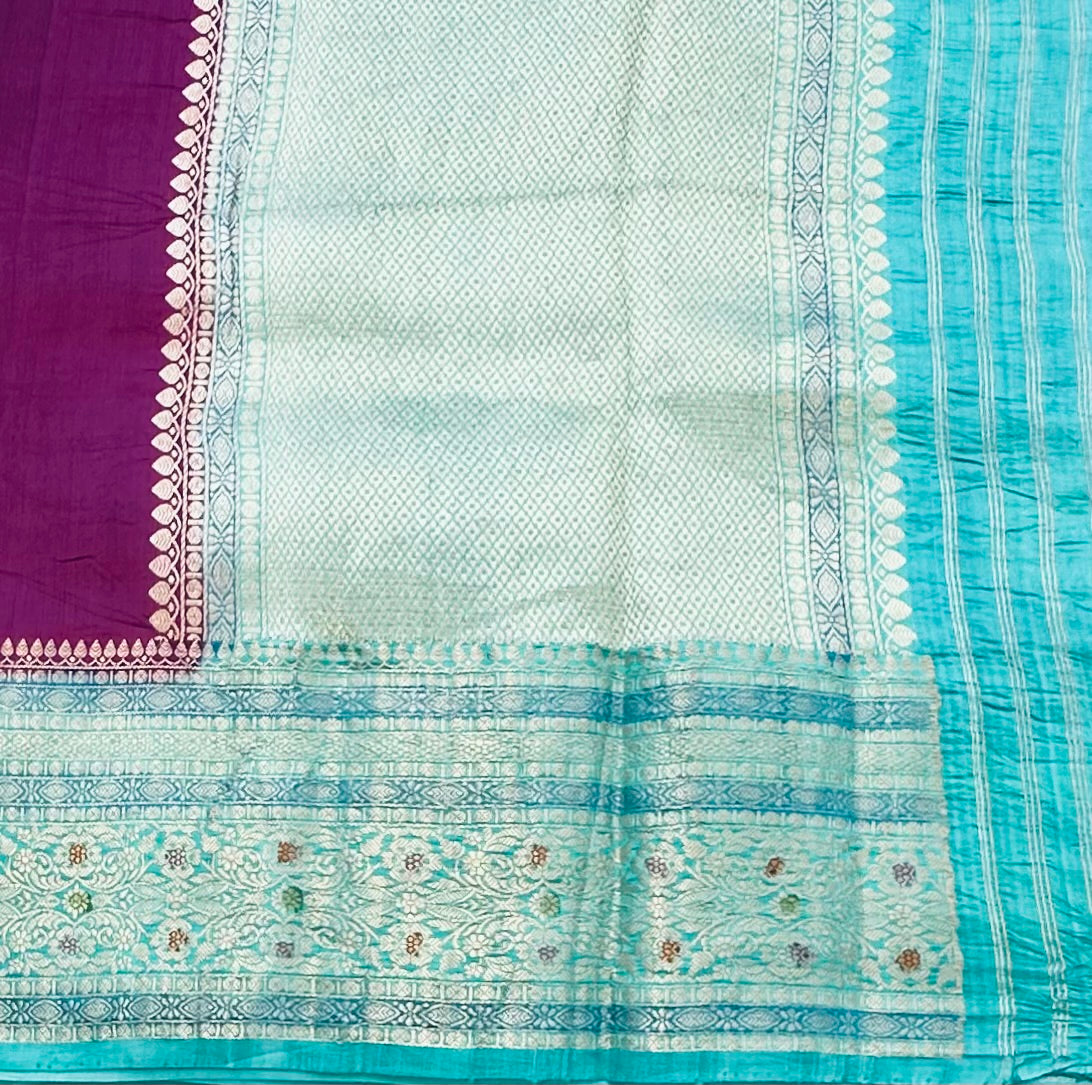 PURPLE ND SEA GREEN PURE RAW MANGO