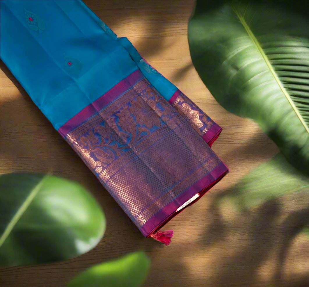 BLUE KANJIVARAM LIGHT WEIGHT