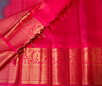 BLUE KANJIVARAM LIGHT WEIGHT