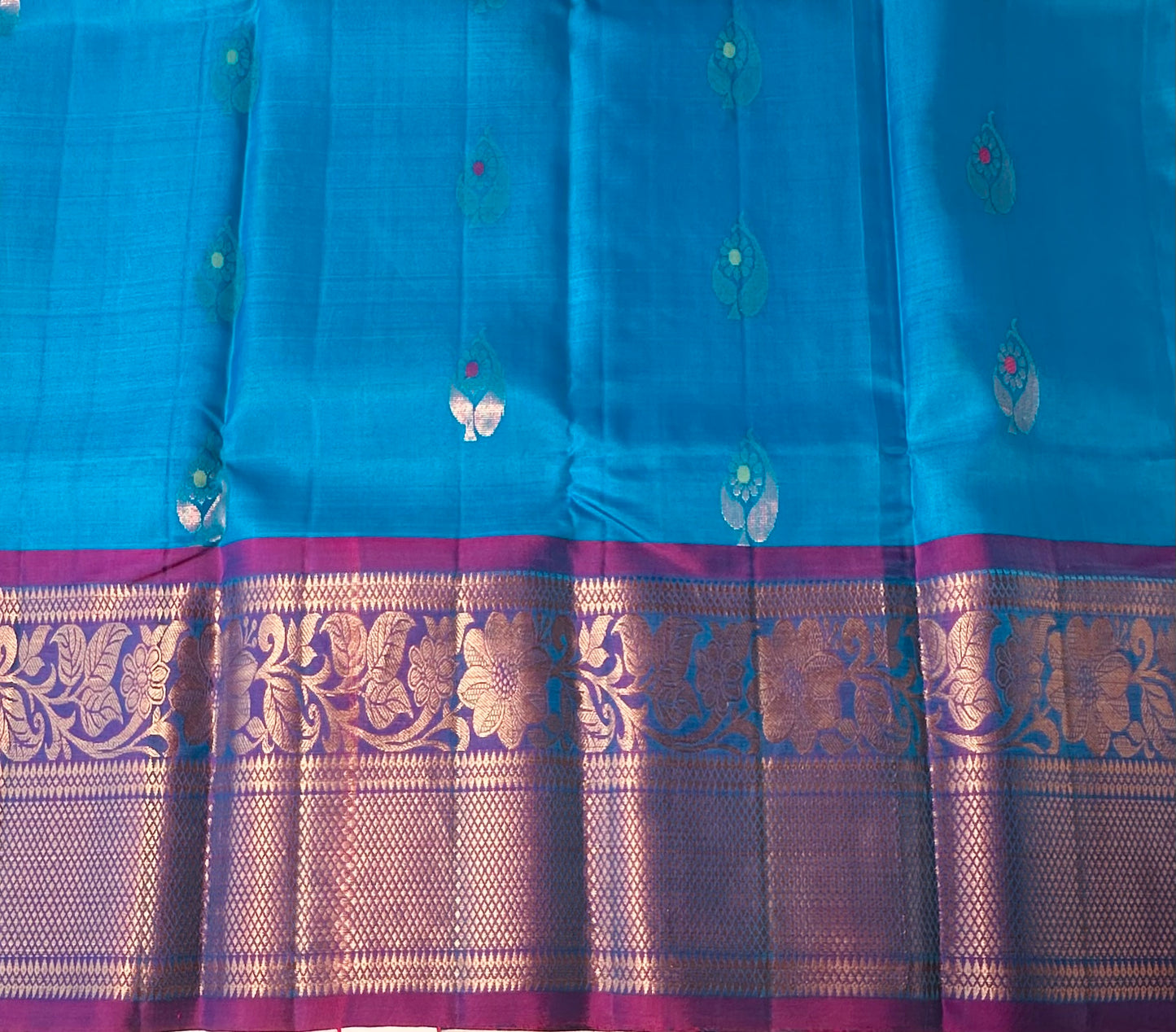 BLUE KANJIVARAM LIGHT WEIGHT