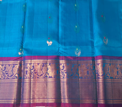 BLUE KANJIVARAM LIGHT WEIGHT