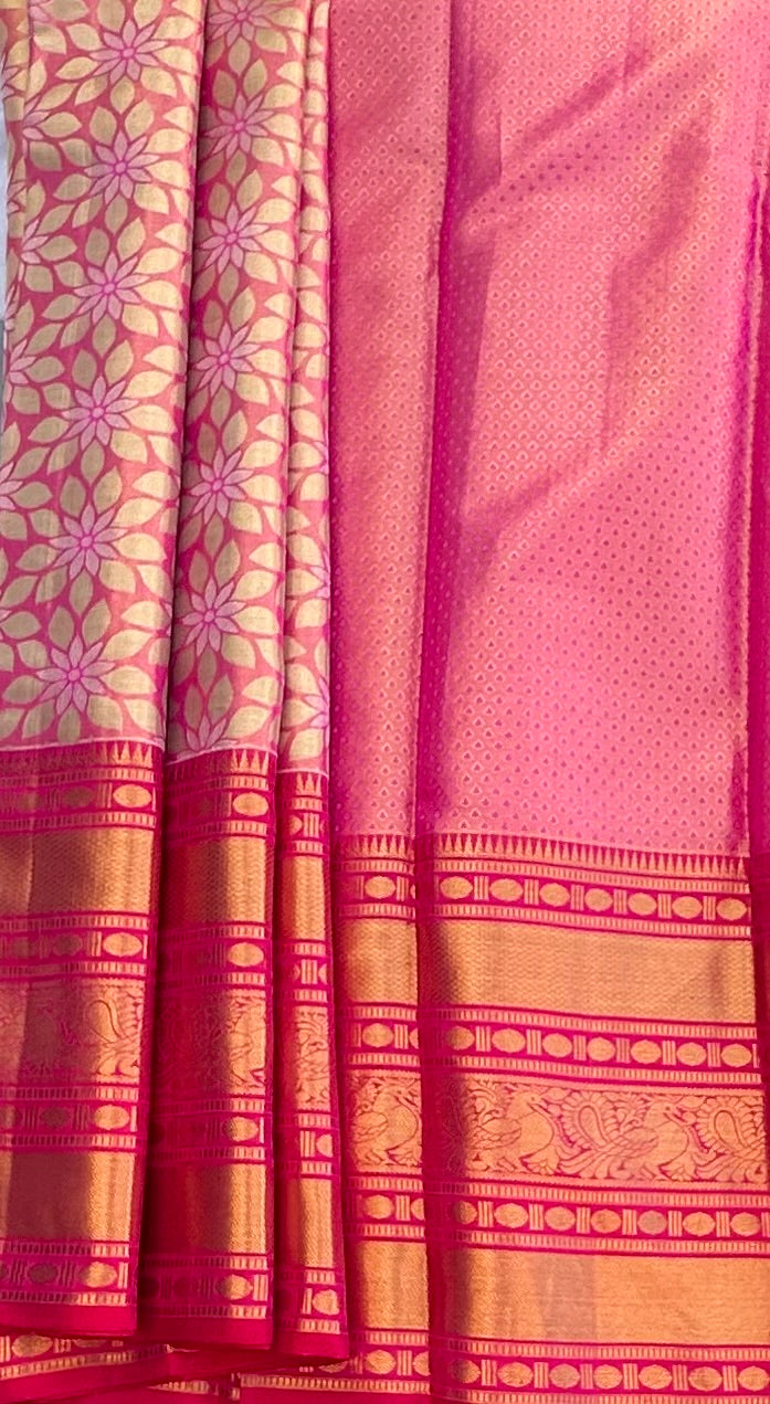 ROSE GOLD KANJIVARAM PURE SILK PREMIUM