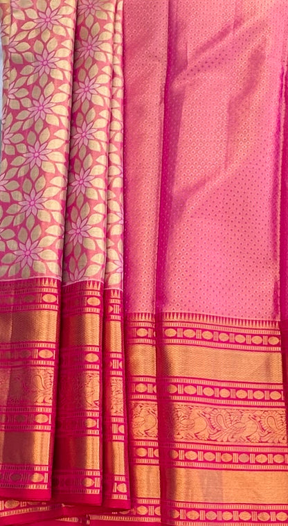 ROSE GOLD KANJIVARAM PURE SILK PREMIUM