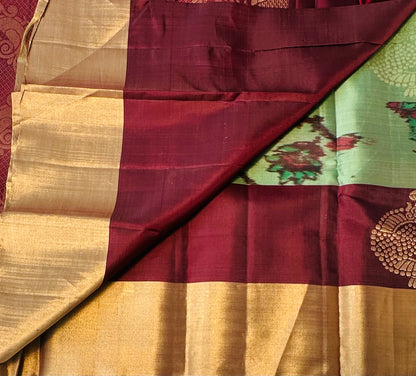 PASTEL GREEN KANJIVARAM LIGHT WEIGHT