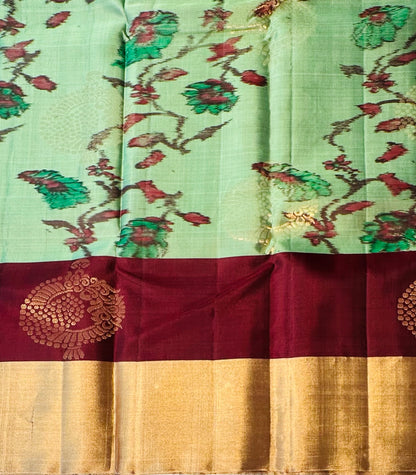 PASTEL GREEN KANJIVARAM LIGHT WEIGHT