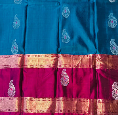 ROYAL BLUE KANJIVARAM LIGHT WEIGHT