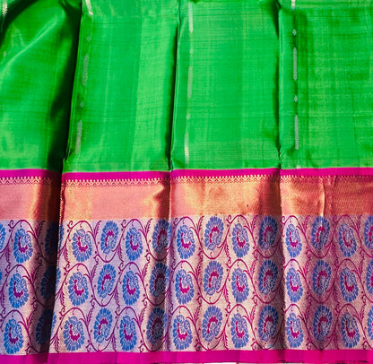 GREEN KANJIVARAM LIGHT WEIGHT