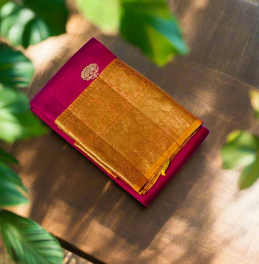 DARK PINK KANJIVARAM LIGHT WEIGHT