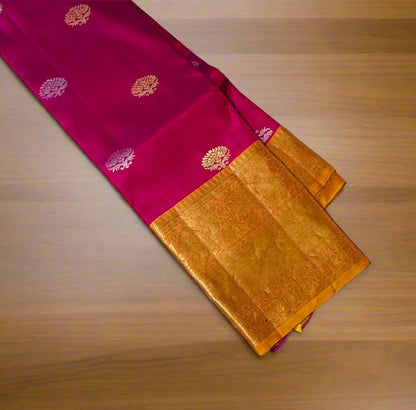 DARK PINK KANJIVARAM LIGHT WEIGHT