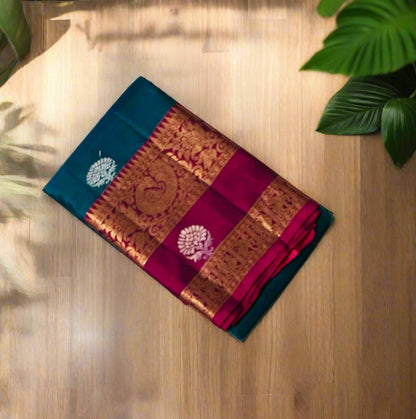 METALLIC BLUE KANJIVARAM LIGHT WEIGHT