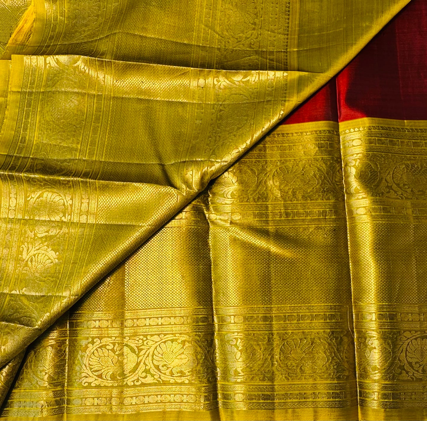 MAROON RED KANJIVARAM LIGHT WEIGHT