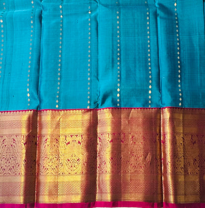 METALLIC BLUE KANJIVARAM LIGHT WEIGHT