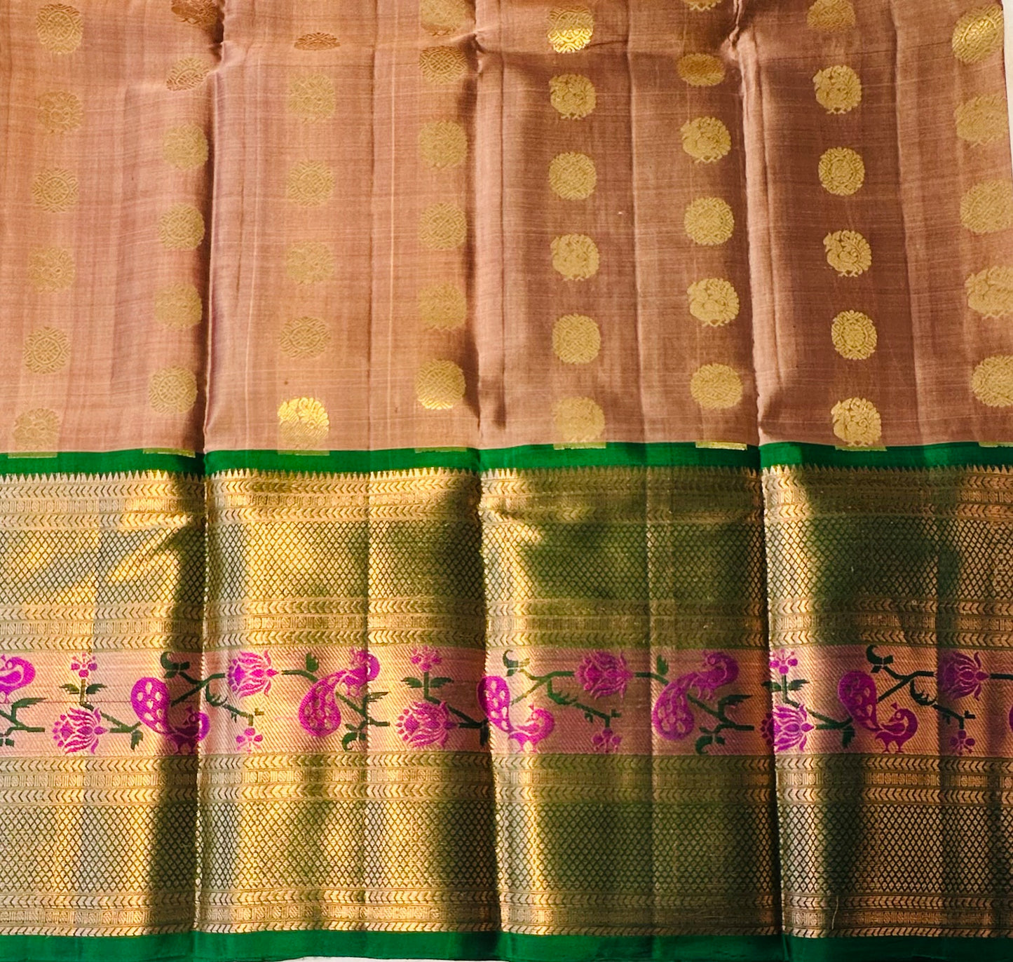 LIGHT BROWN KANJIVARAM LIGHT WEIGHT
