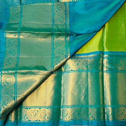 PARROT GREEN KANJIVARAM LIGHT WEIGHT