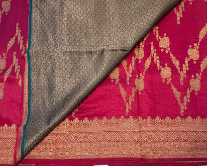 MAROON RED BANARASPURE RAW MANGO