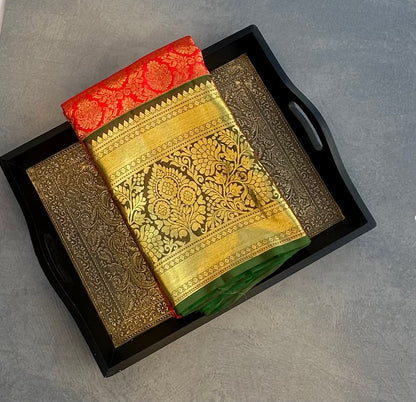 RED WITH GREEN KANJIVARAM BRIDAL