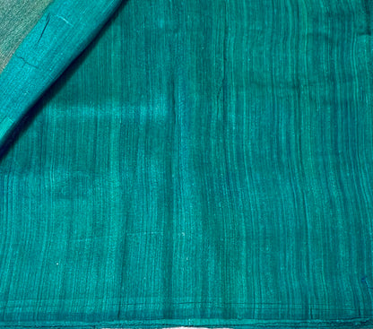 ROYAL BLUE ND GREEN  BANARAS PURE RAW SILK SAREE